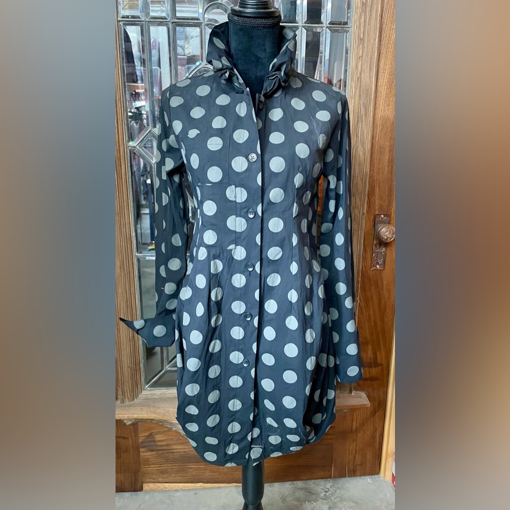 Comfy USA bubble dress with BIG Polka Dots.